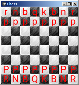 Screenshot of my chess program